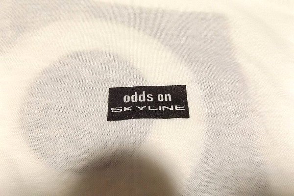 N5754:当時物odds on SKYLINE Tシャツ/白/F：35 _画像4