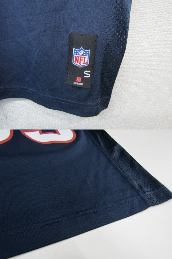 V1902：vintage NFL TEXANS #99 WATT ゲームシャツ テキサンズ アメフトシャツ 半袖Tシャツ 半袖カットソー 紺 YOUTH 8 キッズ 子供服:35_画像9