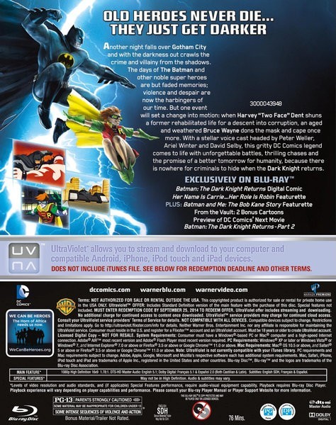 バットマン The Dark Knight Returns 1 BD 76分収録 北米版_画像2