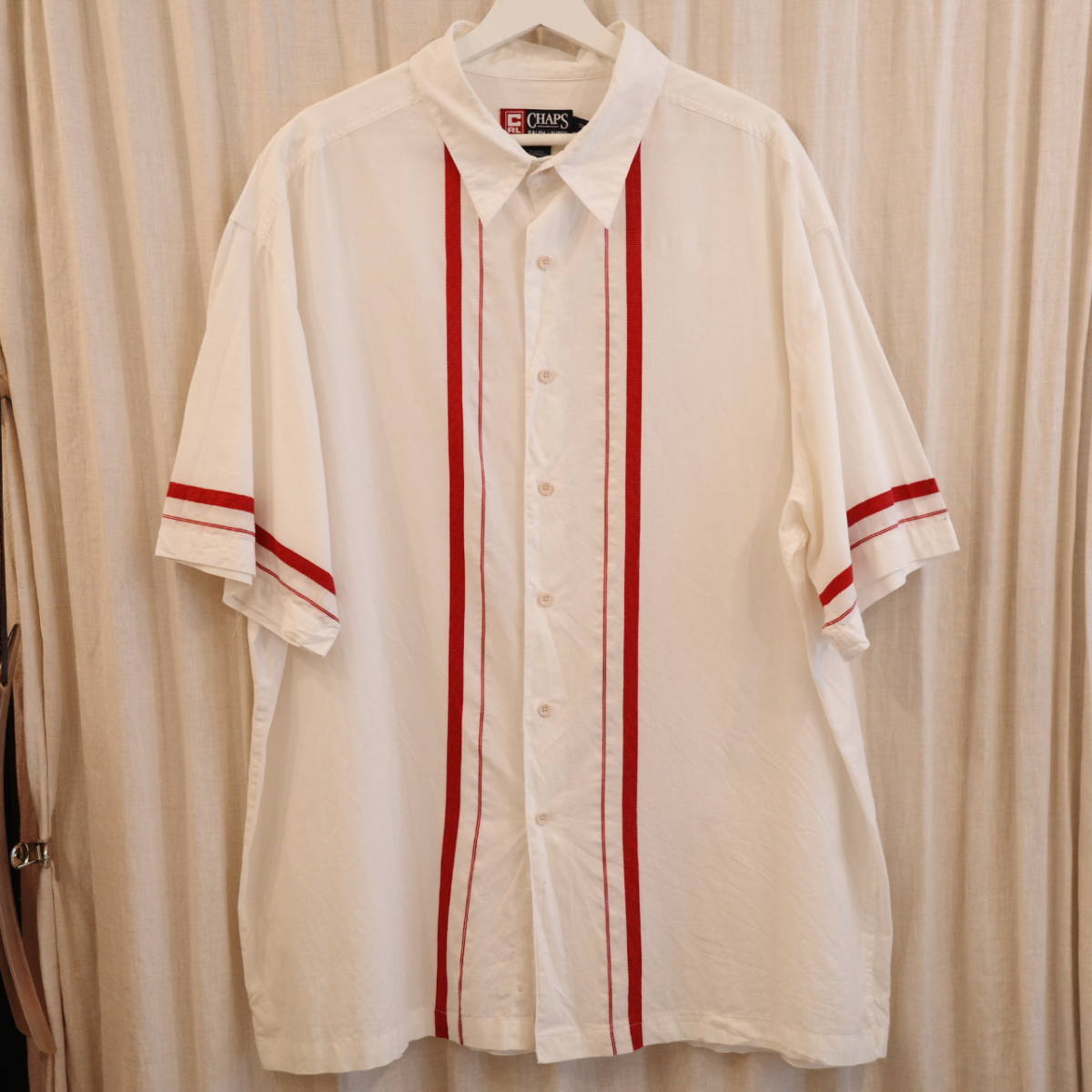 チャップス ラルフローレン オーバーサイズシャツ XXLサイズ CHAPS stripe half sleeve shirt