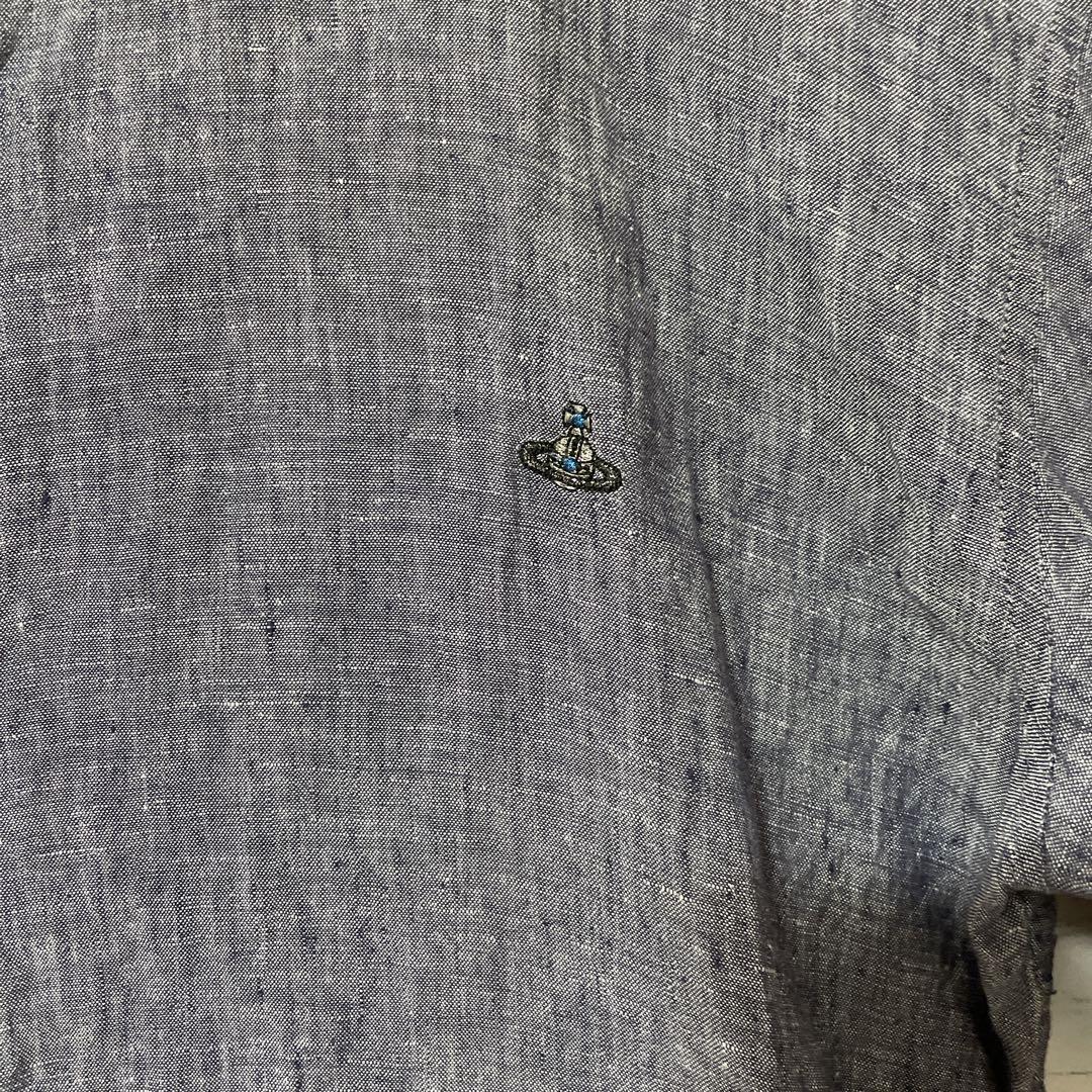 Vivienne Westwood MAN 七分袖変形シャツ リネン オーブ_画像3