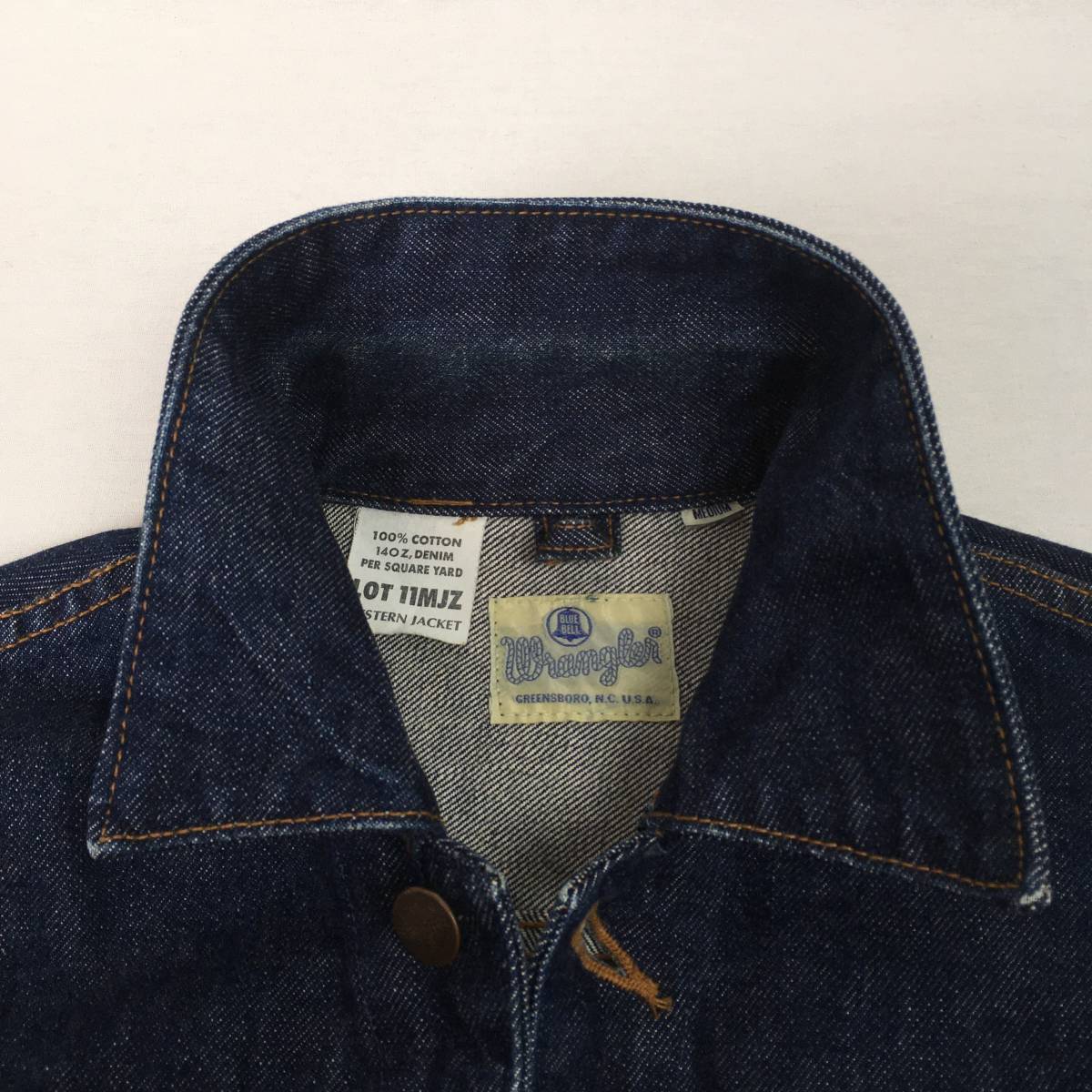 Wrangler ラングラー 11MJZ 復刻 M4759-00 Mサイズ 日本製 ジージャン 14oz デニム ジャケット Gジャン ジップアップの画像3