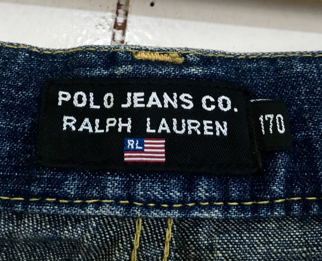  редкий 90's*POLO JEANS Ralph Lauren Polo джинсы Ralph Lauren Denim шорты Denim брюки 170 примерно W31 stencil cut off OLD