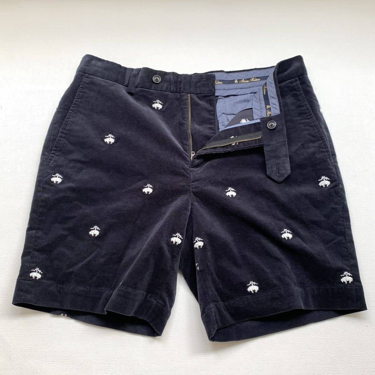  new goods regular Brooks Brothers BROOKS BROTHERS summer corduroy Golden fleece embroidery total pattern 7in shorts 36 short pants men's 