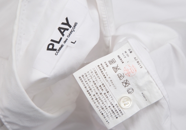  Play Comme des Garcons PLAY COMME des GARCONS Heart badge shirt white L [ lady's ]