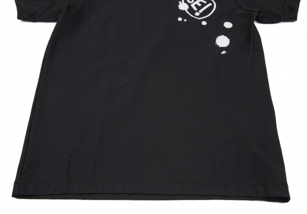 コムコム コムデギャルソンCOMME des GARCONS ポリBE吹き出しプリントTシャツ 黒XS 【レディース】_画像6