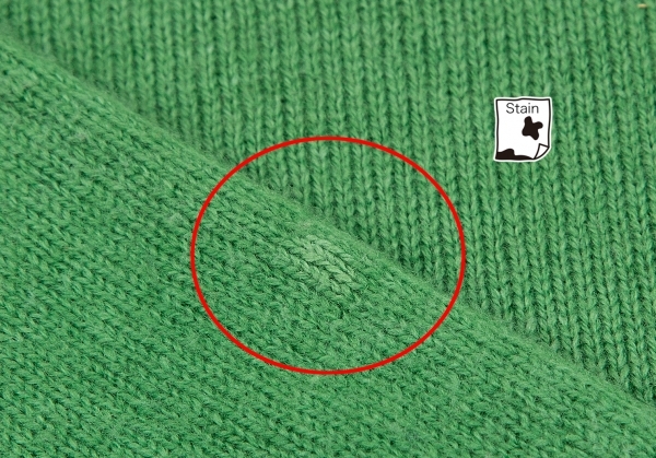 コムデギャルソン オムプリュス ウールナイロンサイドラインニットセーター 緑青M位 【メンズ】_画像7