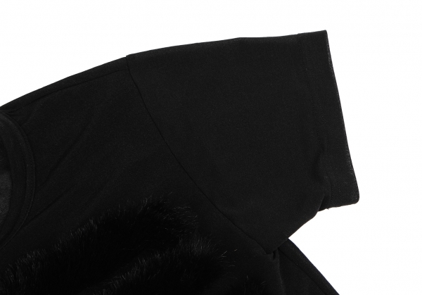 コムデギャルソンCOMME des GARCONS アクリルファー装飾シースルーTシャツ 黒XS 【レディース】_画像6