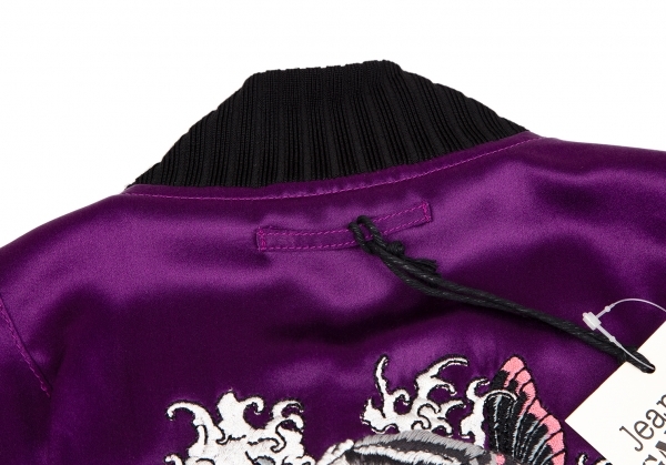 ジャンポールゴルチエ ファムJean Paul GAULTIER FEMME バック鯉刺繍シルクブルゾン 紫40 【レディース】_画像5