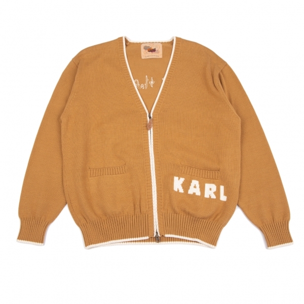  Karl hell mKarl Helmut Logo Inter car knitted cardigan Brown M [ men's ]