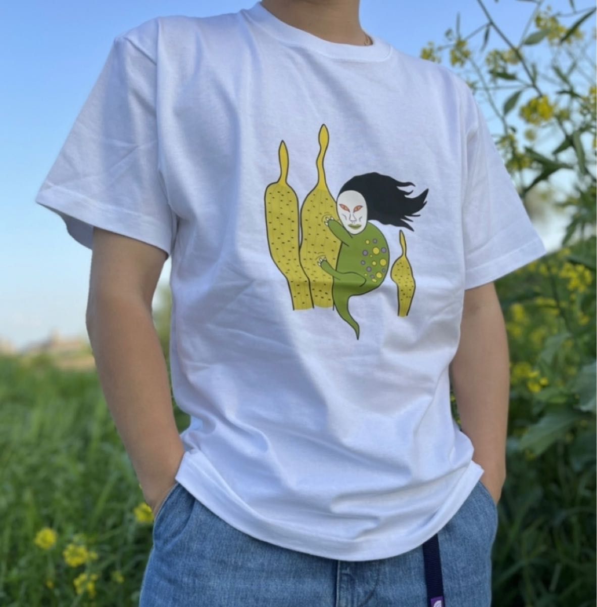 おろちんゆー海サボテンTシャツしろLサイズ｜フリマ