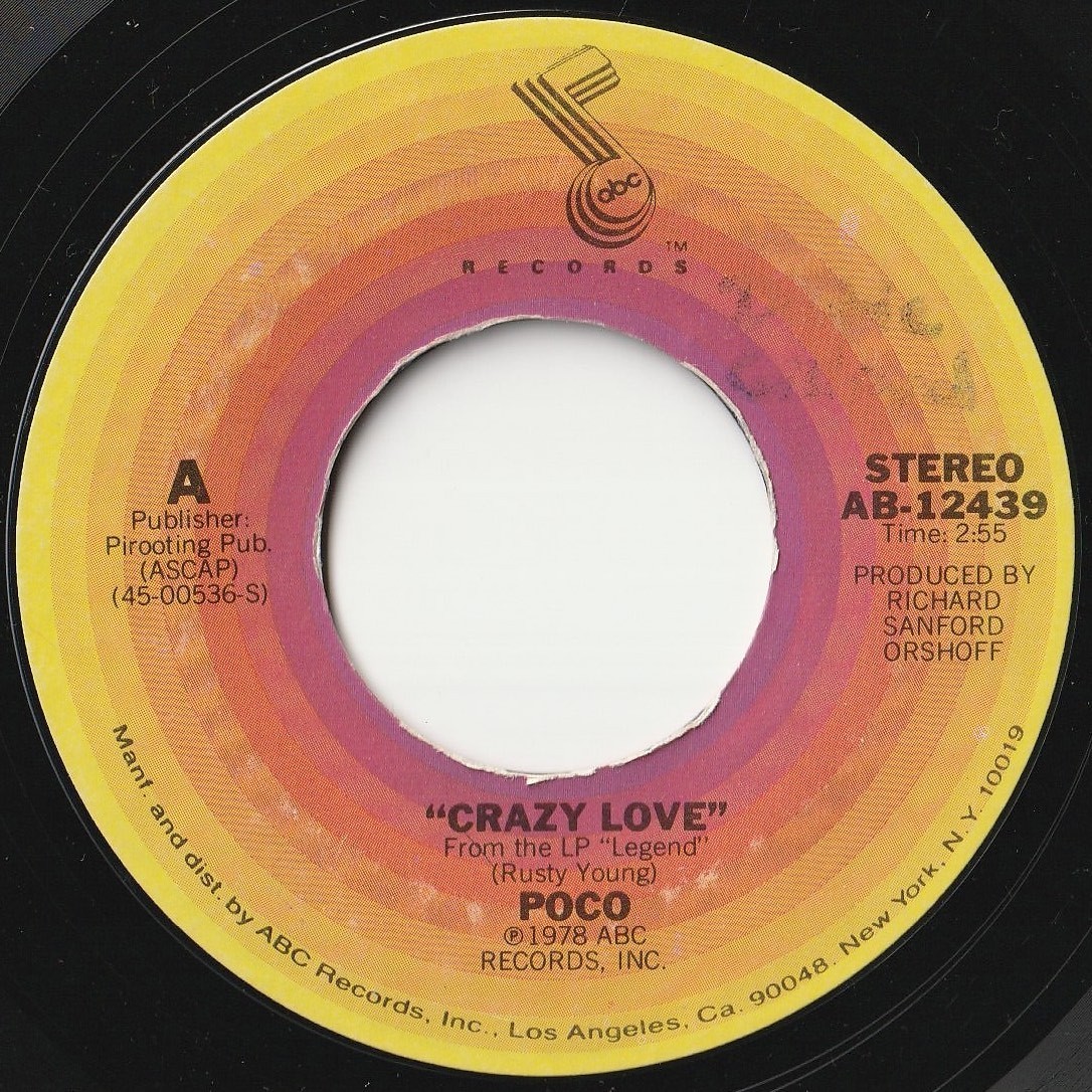 Poco Crazy Love / Barbados ABC US AB-12439 202597 ROCK POP ロック ポップ レコード 7インチ 45_画像1