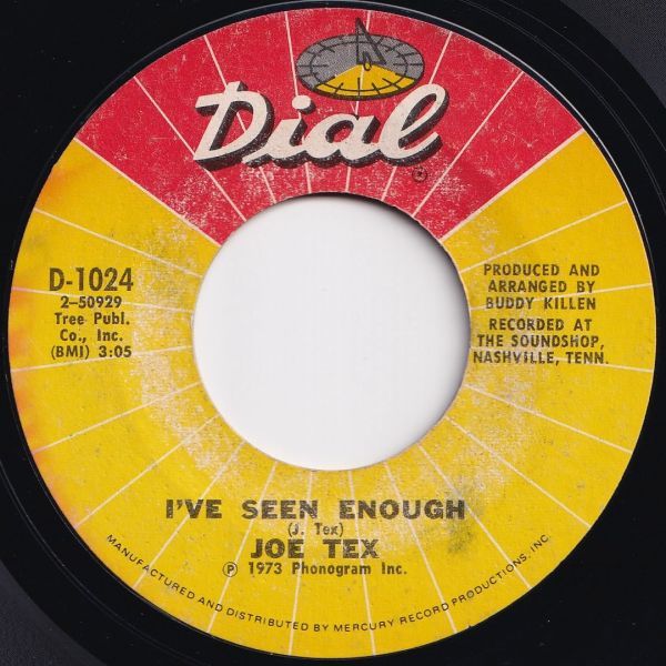 Joe Tex Trying To Win Your Love / I've Seen Enough Dial US D-1024 202882 SOUL ソウル レコード 7インチ 45_画像2