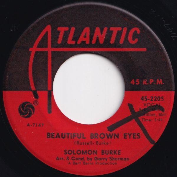 Solomon Burke You're Good For Me / Beautiful Brown Eyes Atlantic US 45-2205 202910 R&B R&R レコード 7インチ 45_画像2