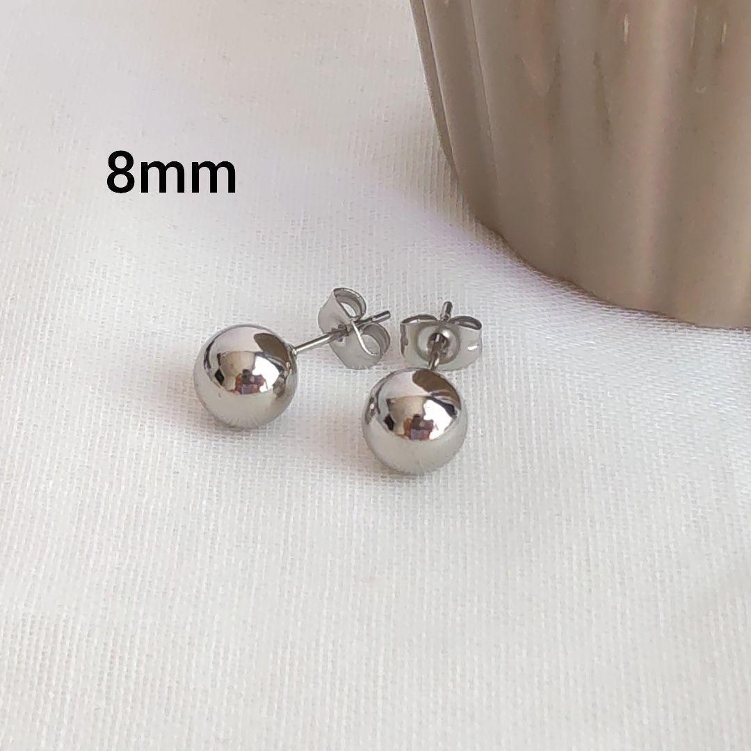 83 stainless ボールピアス シルバー 8mm 韓国 匿名配送|PayPayフリマ