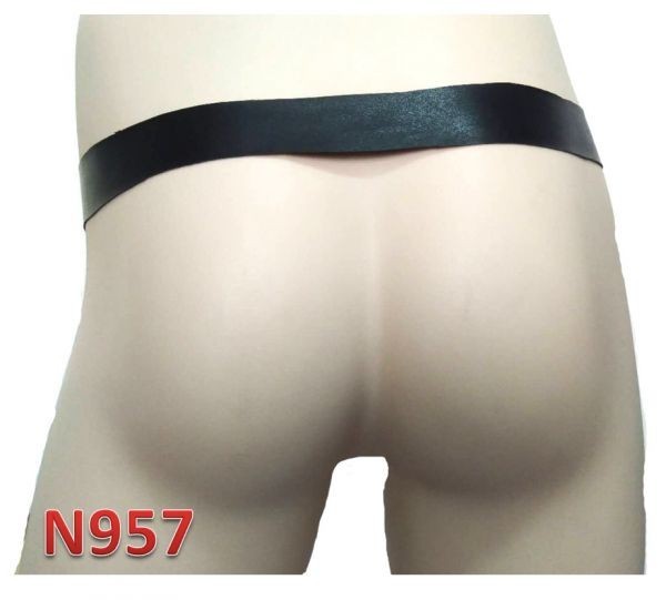  free shipping anonymity shipping! men's Rollei zO back T-back bread tea lustre SM race studs tongue ga fundoshi G -stroke ring black E-0079