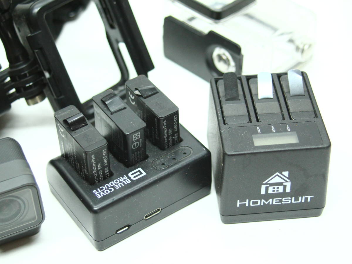 USED】GoPro HERO5 互換バッテリー多数+充電器2個+ヘルメット USED】GoPro HERO5 互換バッテリー多数+充電器2個+ヘルメット