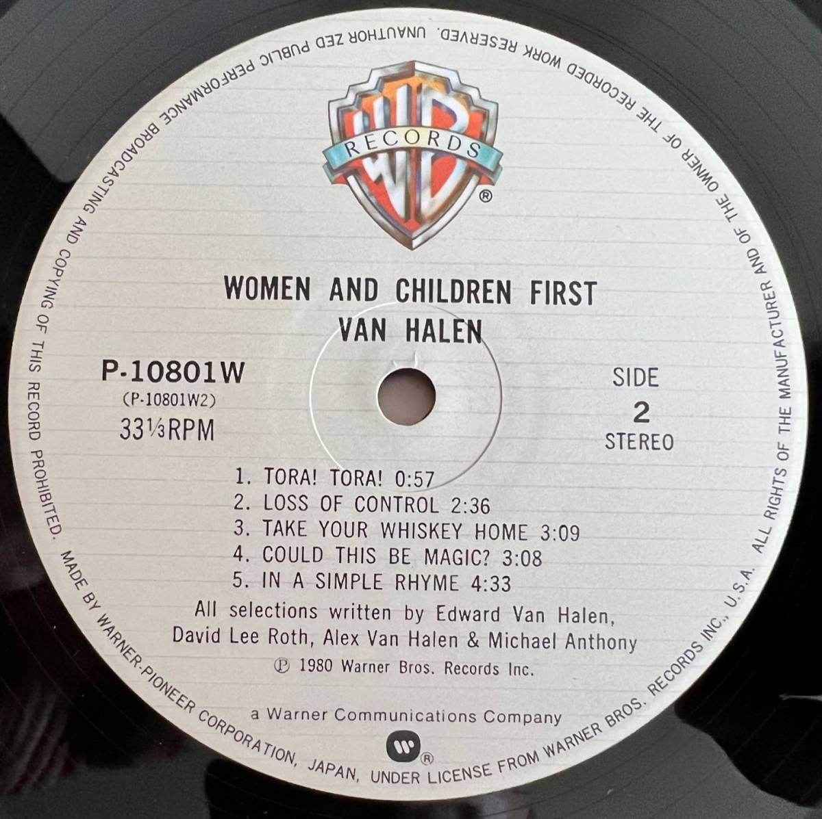 LP■HR/HM/VAN HALEN/WOMAN AND CHILDREN FIRST/WARNER P-10801W/国内80年ORIG w/希少POSTER OBI/帯 美盤/ヴァン・ヘイレン/暗黒の掟/METAL_画像6