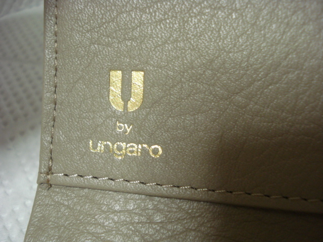 ☆U by ungaro ユーバイ ウンガロ 二つ折り財布☆グレー ねずみ色_画像4