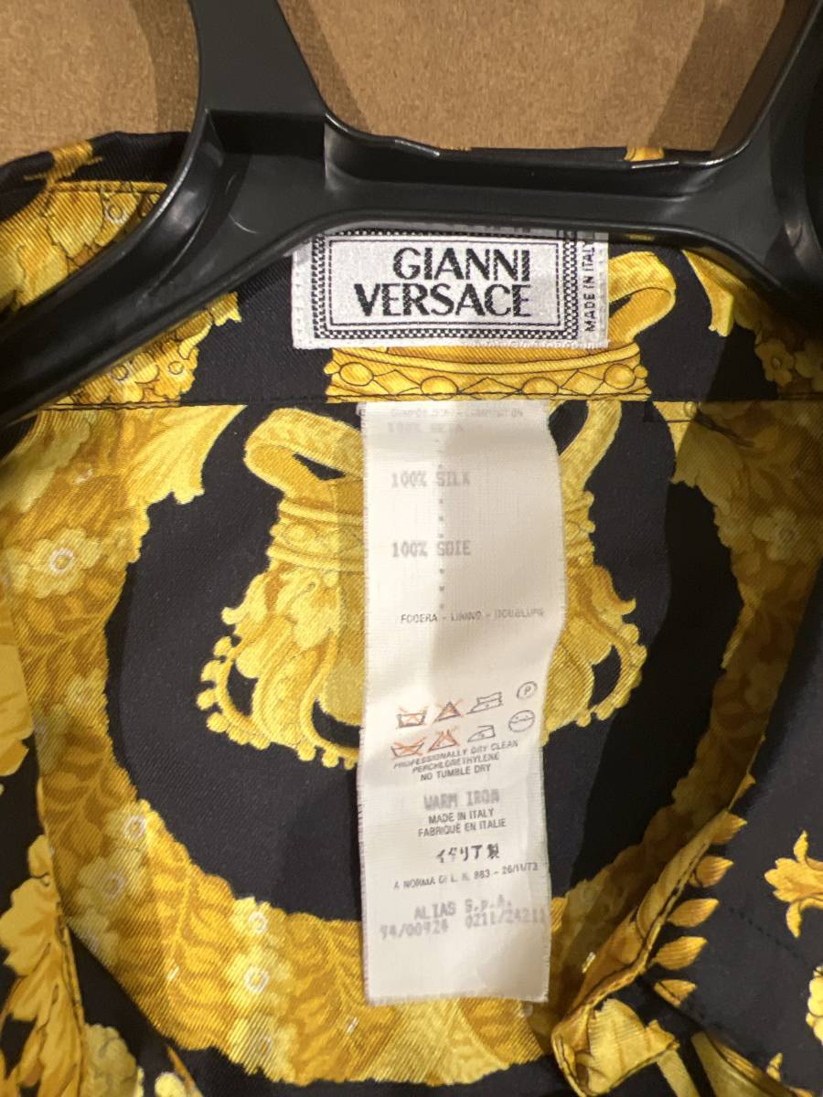 ジャンニ ヴェルサーチ GIANN Versace シルクシャツ 46 2pac 