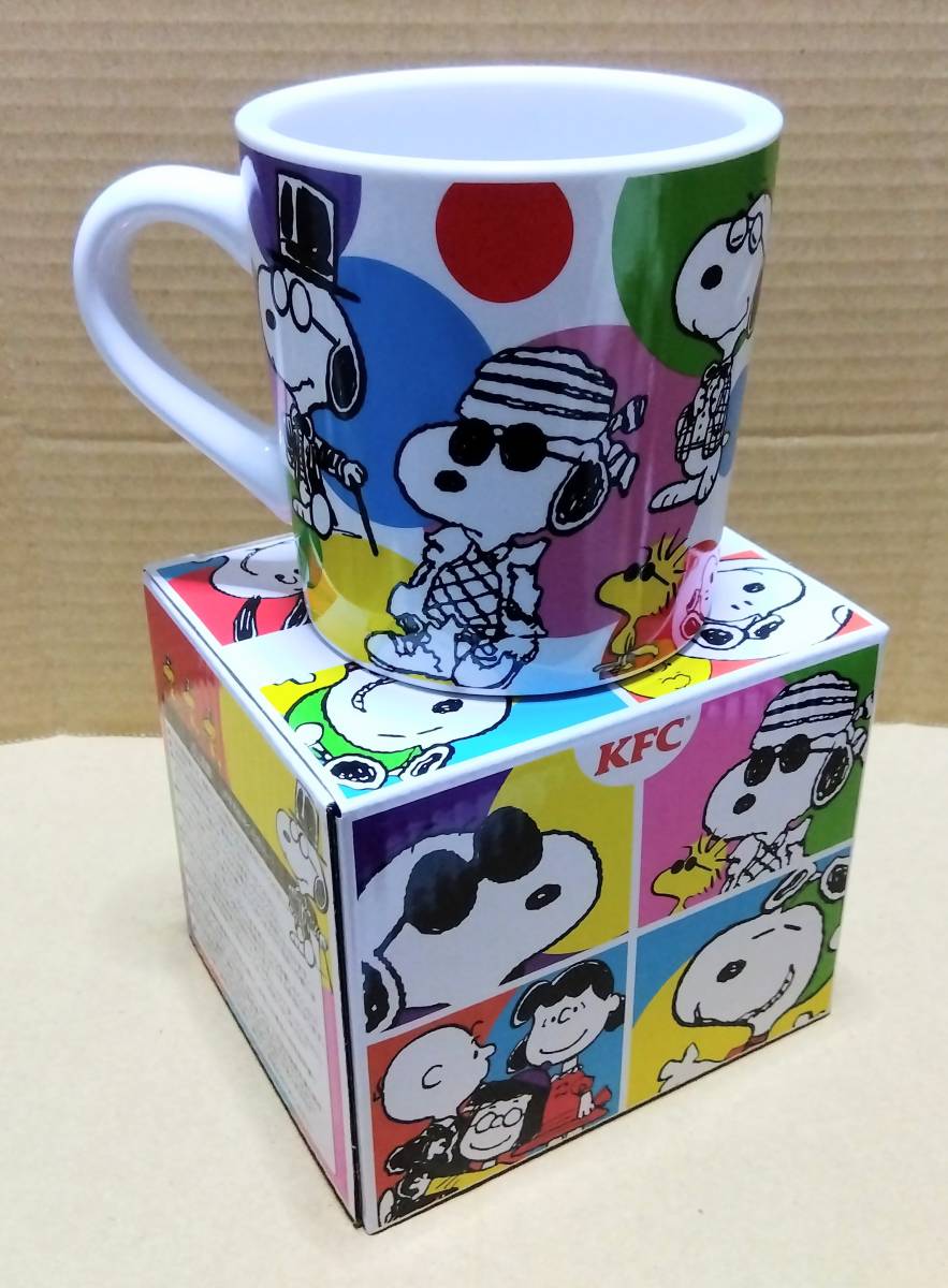 [ new goods unused ][ not for sale ] beautiful goods KFC ticket Tackey Snoopy mug 2022 out box attaching purple cool Joe mug 