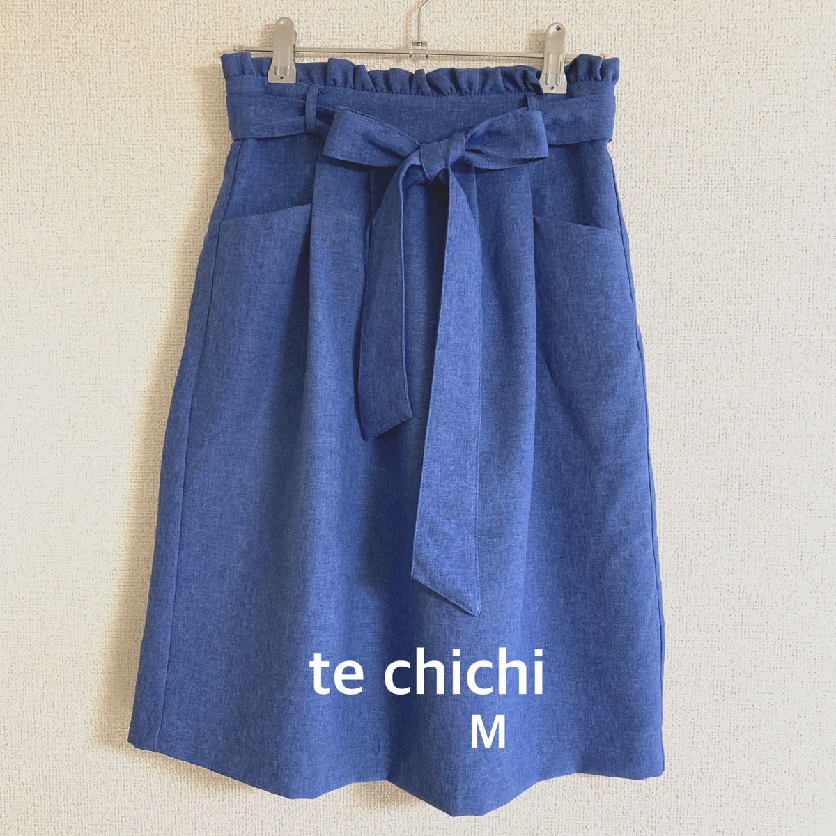 美品　te chichi テチチ　膝丈　ウエストリボン　スカート