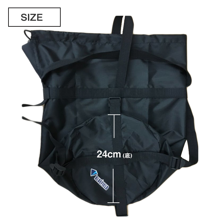 寝袋 バック L ブラック 撥水 38×24 圧縮 コンパクト 収納 シュラフ 登山 アウトドア キャンプ コンプレッション_画像4
