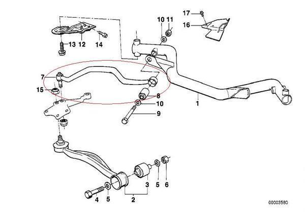 BMW E34 520i 525i 530i 540i M5 アッパーアーム プッシュロッド テンションロッド 左側 31121141097 純正OEM品_画像2