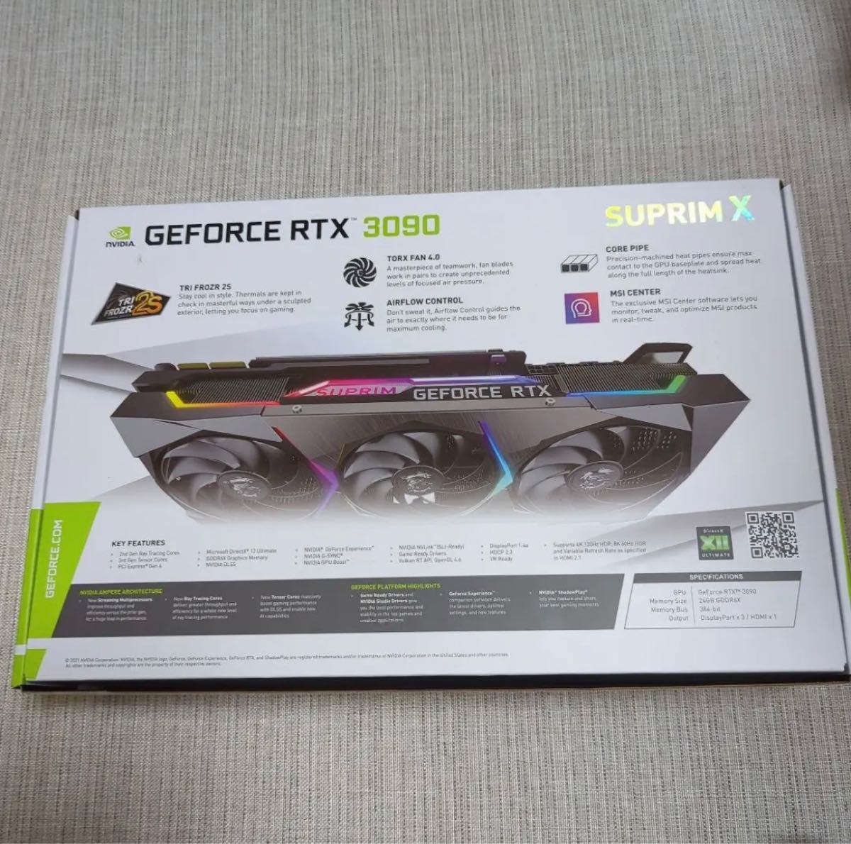新品同等品】MSI GEFORCE RTX 3090 SUPRIM X 24G | noonanwaste.com