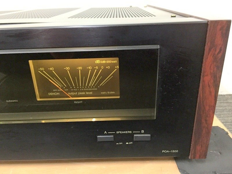 ◇1円~ DENON/デノン ステレオパワーアンプ POA-1500 通電のみ ◇1円~ DENON/デノン ステレオパワーアンプ POA-1500 通電のみ