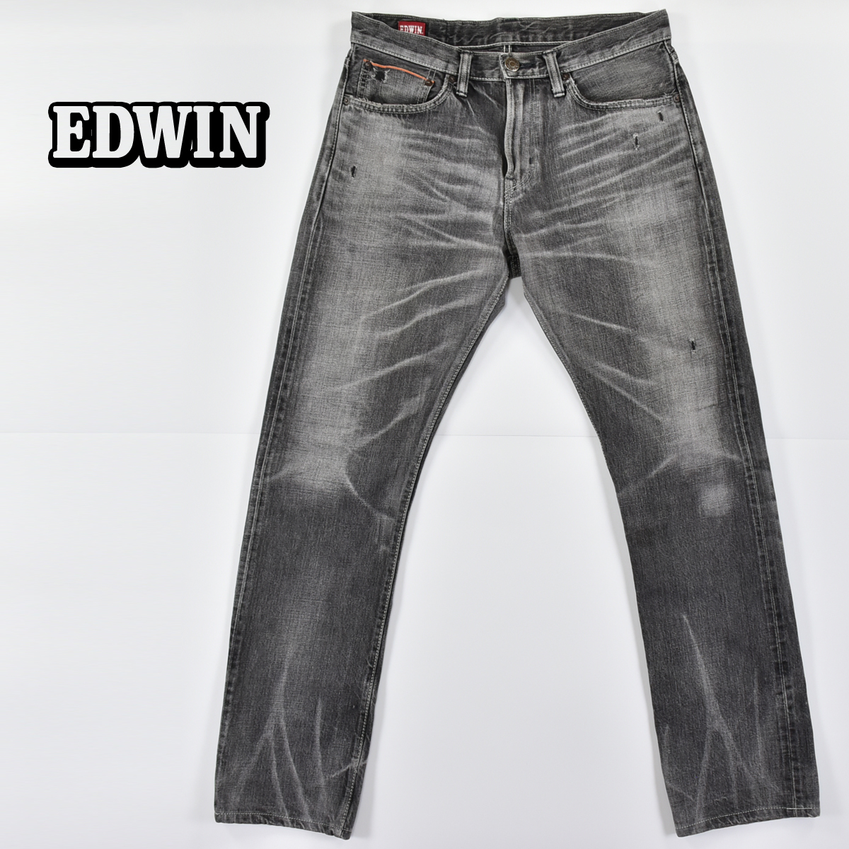 EDWIN エドウイン ★ 日本製 5052RV ブラック デニム ジーンズ パンツ 黒 メンズ 30_画像1