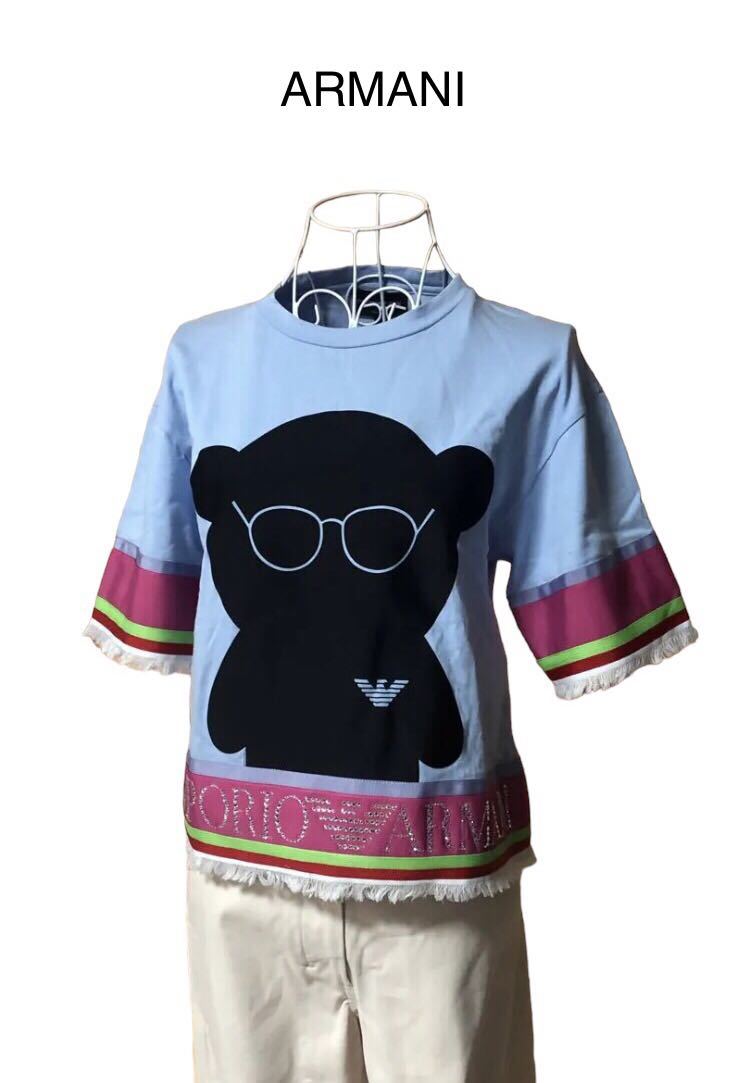 半袖Tシャツ トップス アルマーニARMANI 半袖 トップス シャツ 眼鏡