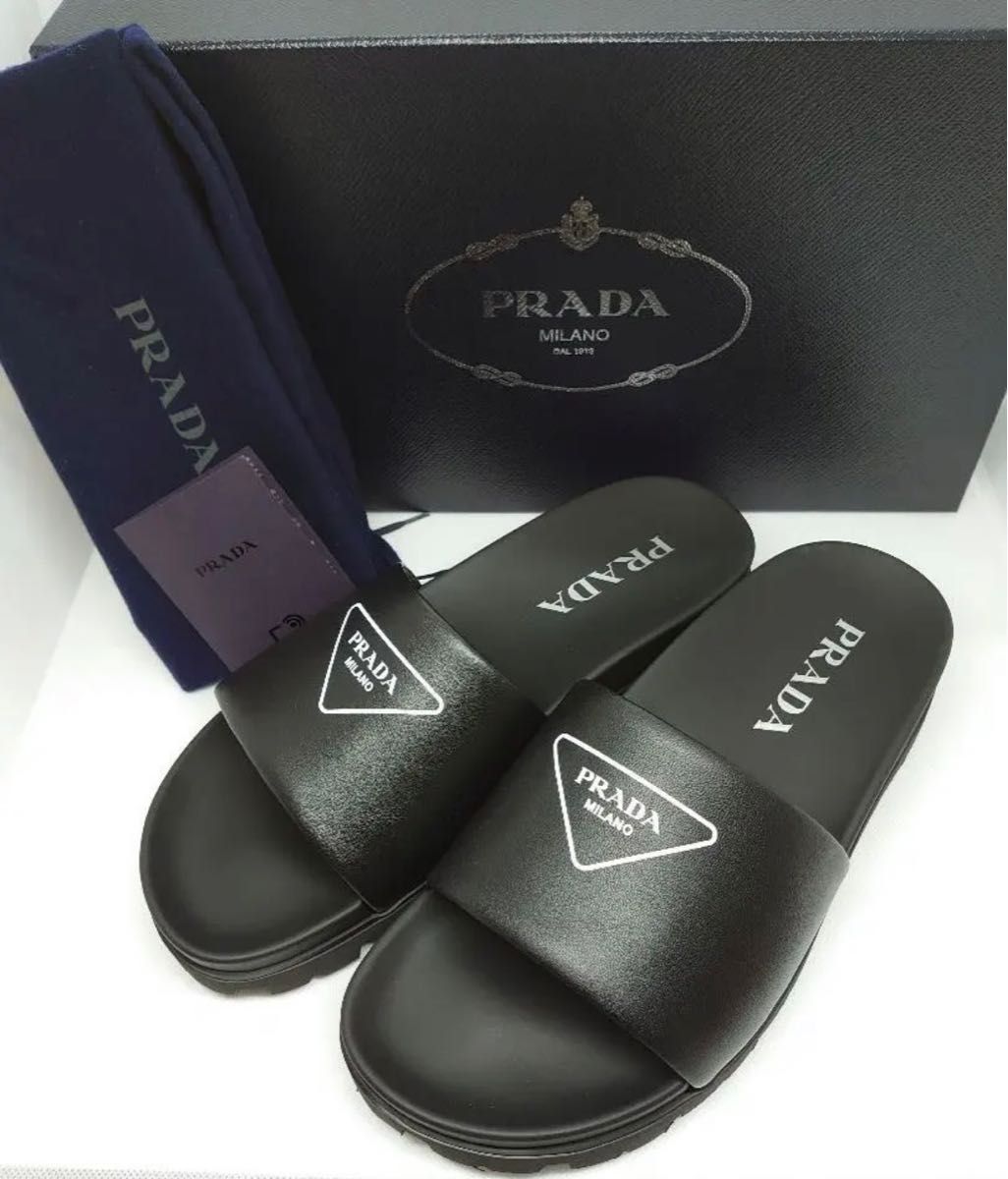 プラダ PRADA  レザー サンダル メンズ6サイズ　26.5cm