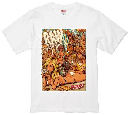 送料無料 新品 RAW 正規品 ガールサマーTシャツ ホワイト Mサイズ