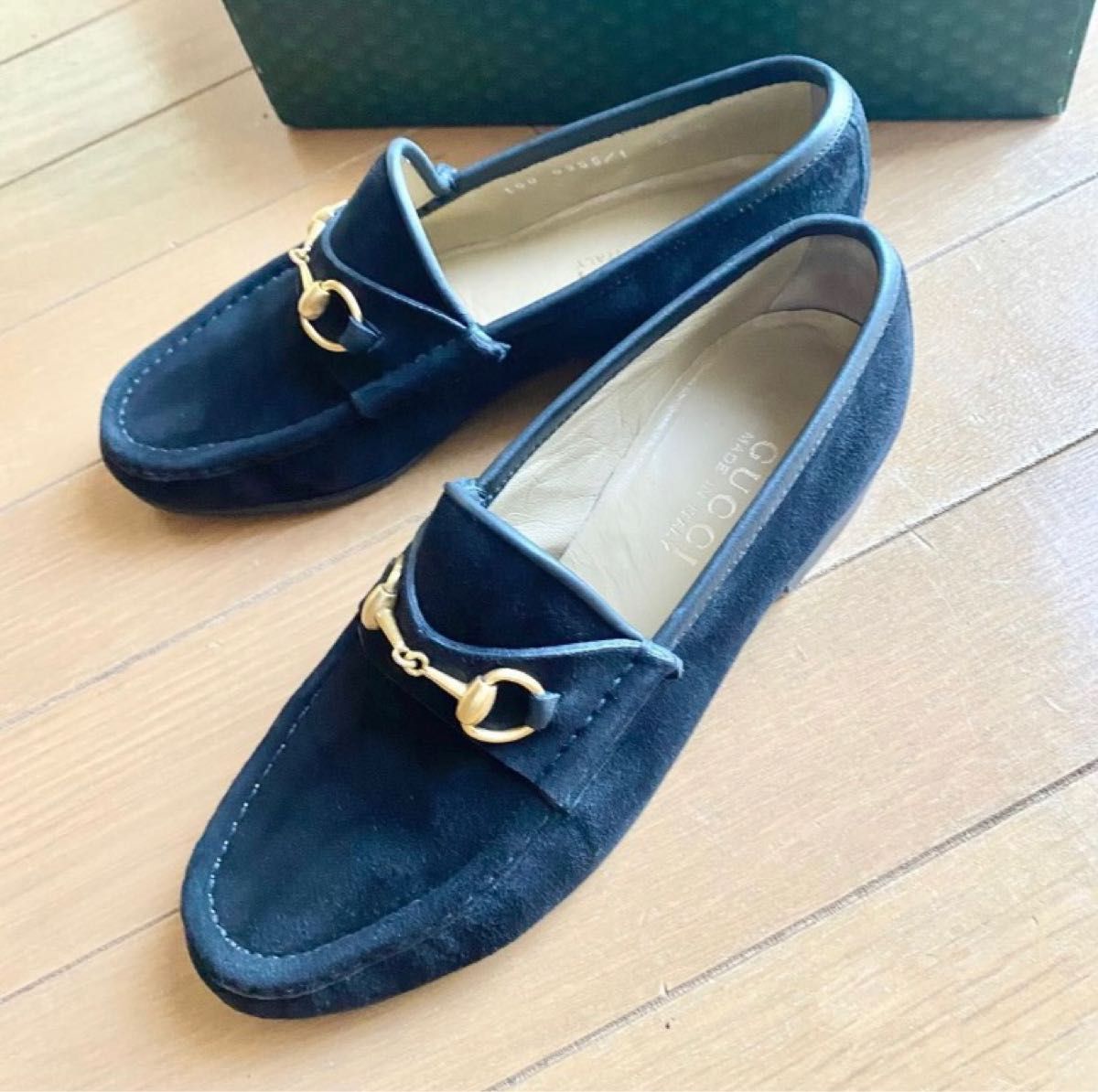 GUCCI グッチ ローファー スエード ブラック 黒 35 1/2 size22.5cm