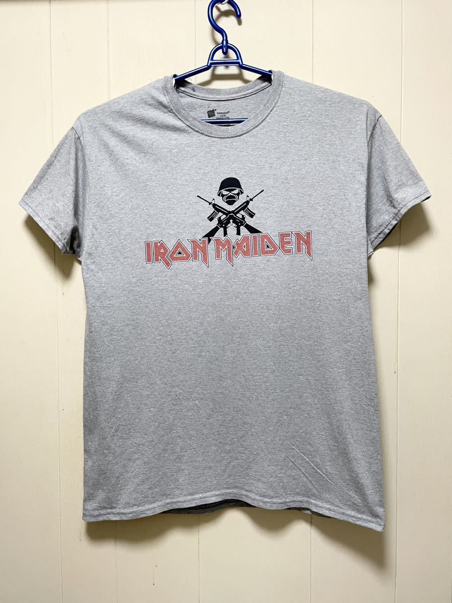 IRON MAIDENアイアンメイデンバンドTシャツ L Hanes グレー　ビッグサイズ_画像2