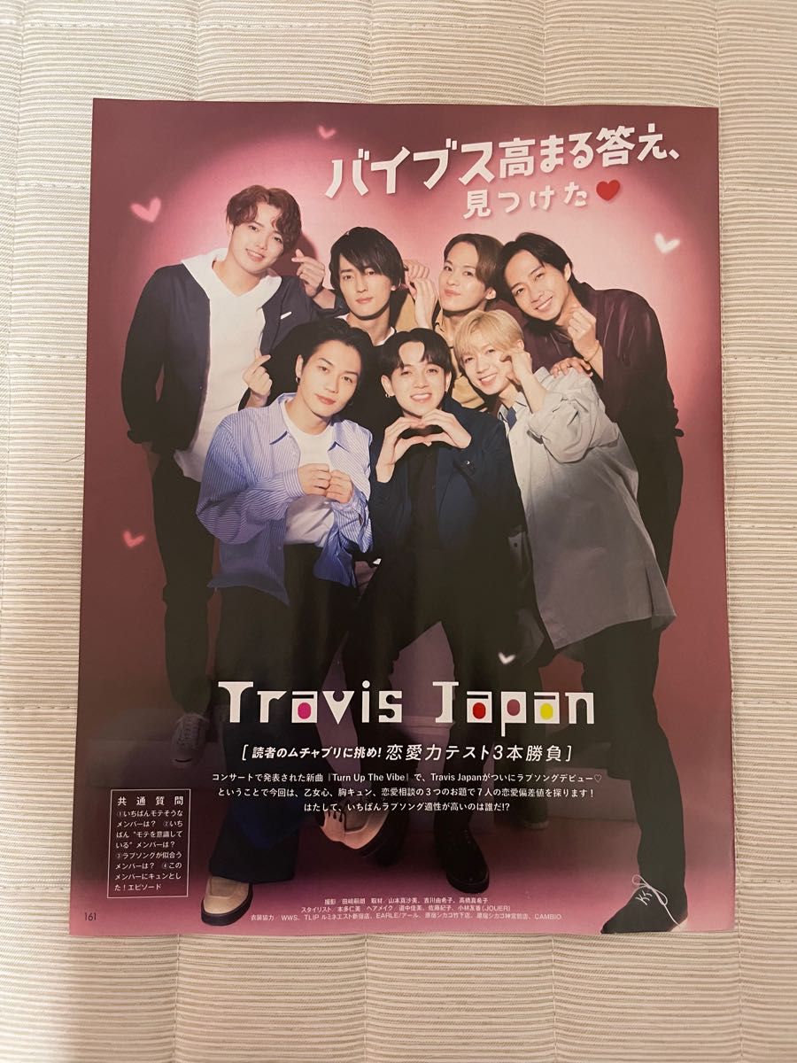 Travis Japan  雑誌切り抜き ちっこいMyojo7月号