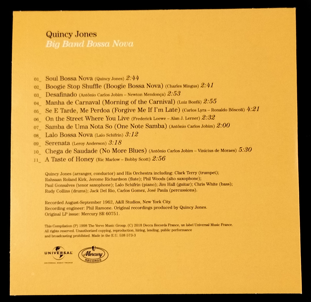 セール！ソウル・ボサノヴァ Quincy Jones CD_画像2