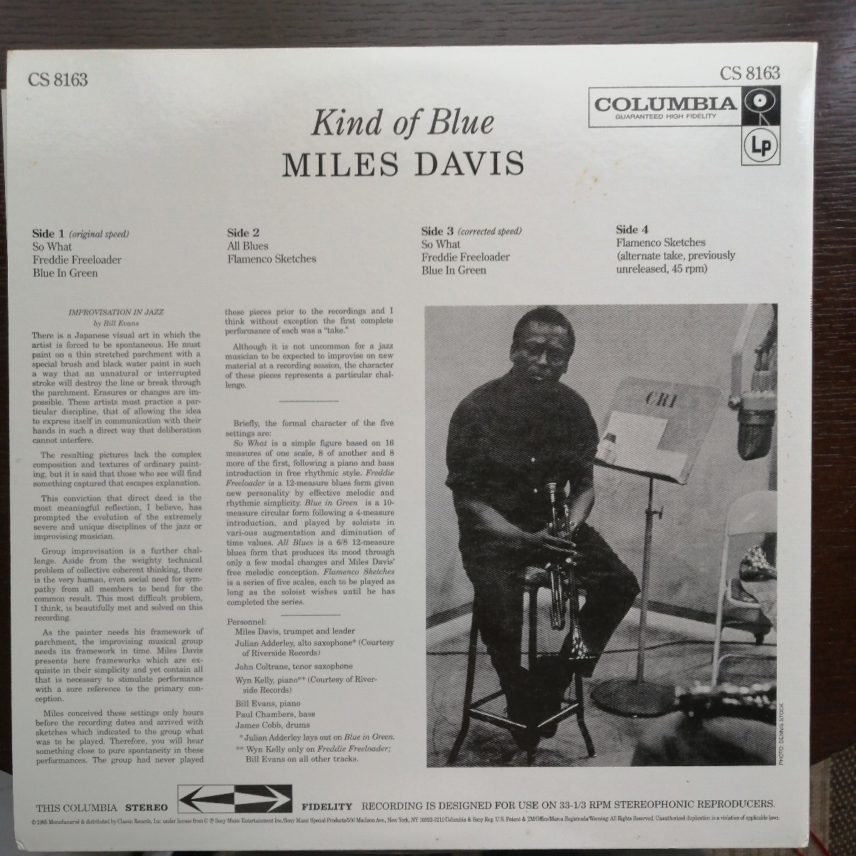 45回転片面プレス 4lp 最高音質 classic records MILES DAVIS KIND OF BLUE マイルス・デイビス デイヴィス レコード LP アナログ vinyl_画像2