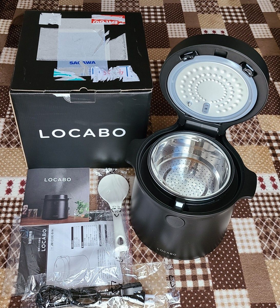美品 LOCABO 糖質カット炊飯器 JM-C20E-B ブラック ロカボ 糖質制限 健康 糖質 炊飯器 お米