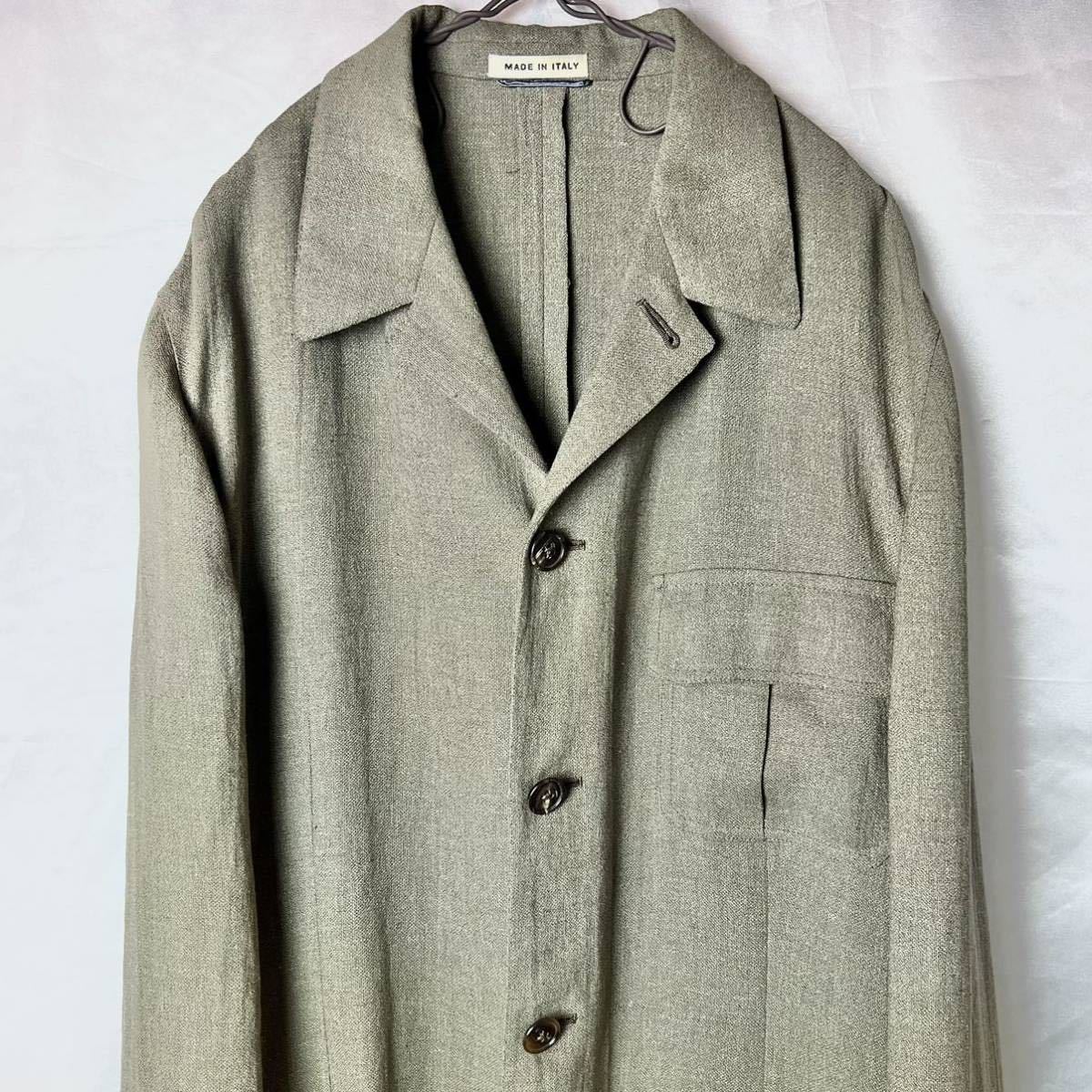 Hermes homme Pure Linen Saharienne Jacket エルメス リネン 麻