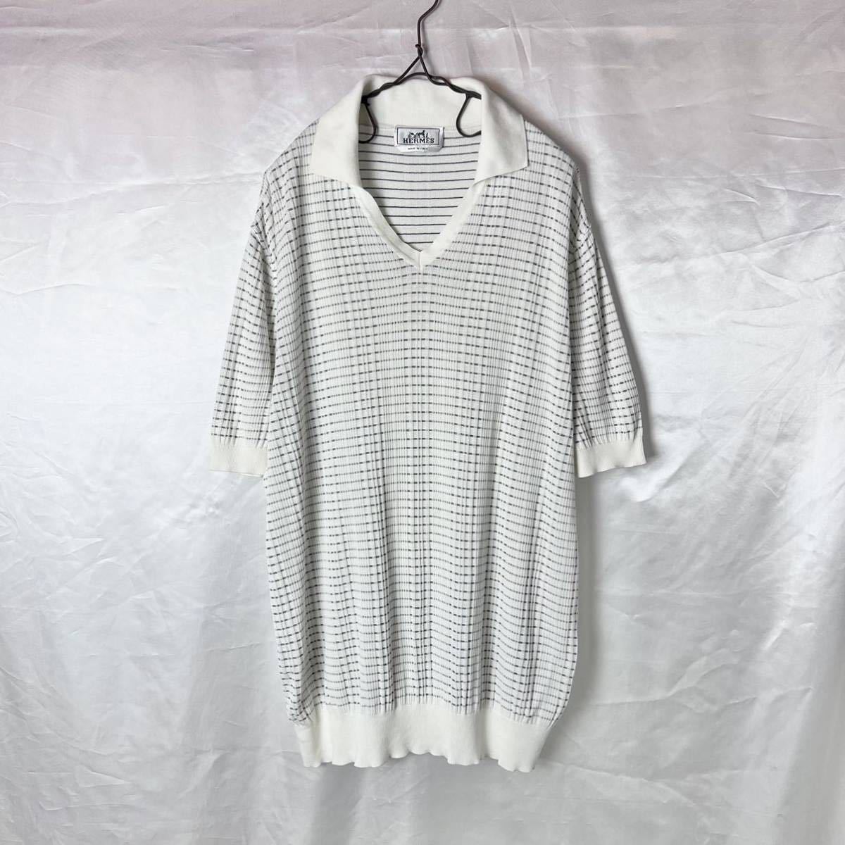 Hermes homme Skipper Knit Polo Shirt エルメス コットン 綿