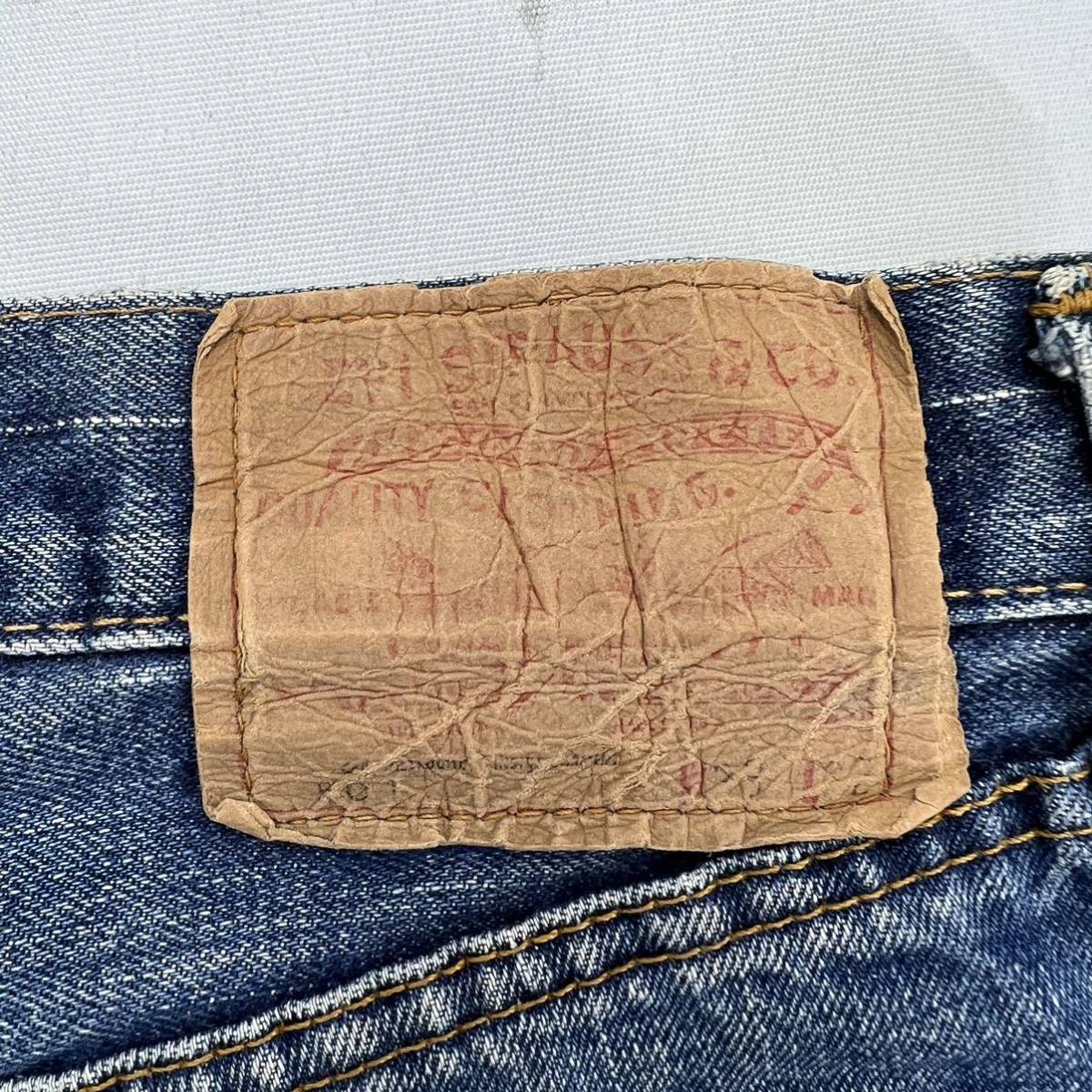 70s ☆ LEVIS 501 66前期 ボタン裏6 ポケ裏シングル 赤耳 デニム ショートパンツ 激短 カットオフ W30相当 古着MIX リーバイス■JS616_画像9