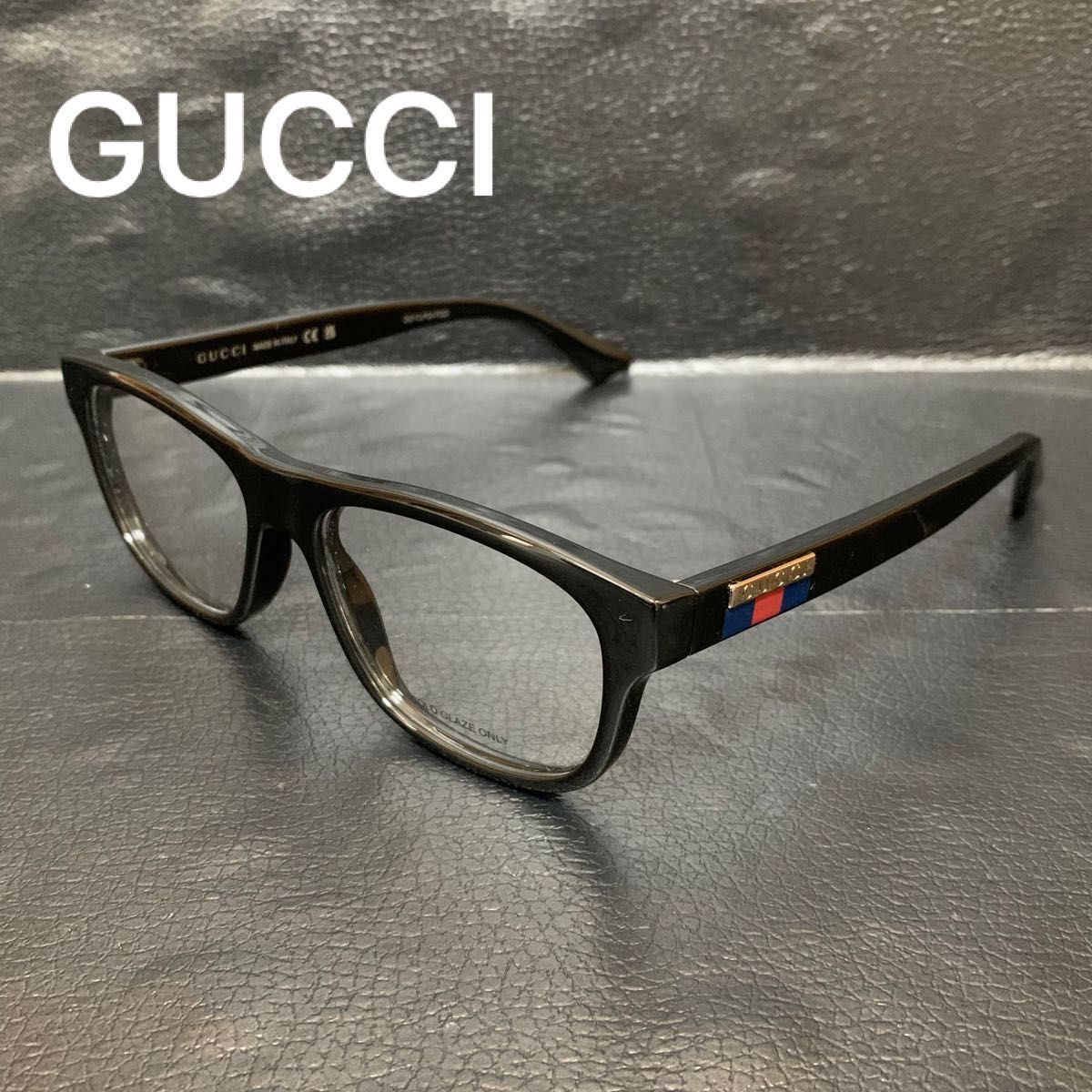 未使用品】GUCCI グッチ ブラック サングラス 伊達メガネ フレーム-