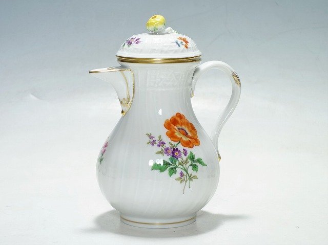 超歓迎 2204032【Meissen 2級品 高さ18cm コーヒーポット モカポット