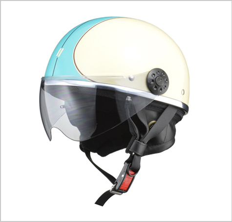 ハーフヘルメット　 O-ONE　アイボリー/ブルー　フリー(57～60cm未満)サイズ　O-ONE IV/BU リード工業_画像1
