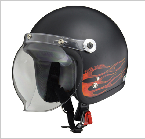 ジェットヘルメット BC-10 クリアシールド付き ファイアエンジェル フリーサイズ　BC-10-FRAG リード工業