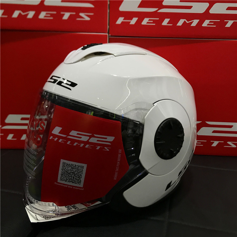 新発売 LS2 エルエスツー OF570 Verso Spring ジェットヘルメット サンバイザー ホワイト_画像2