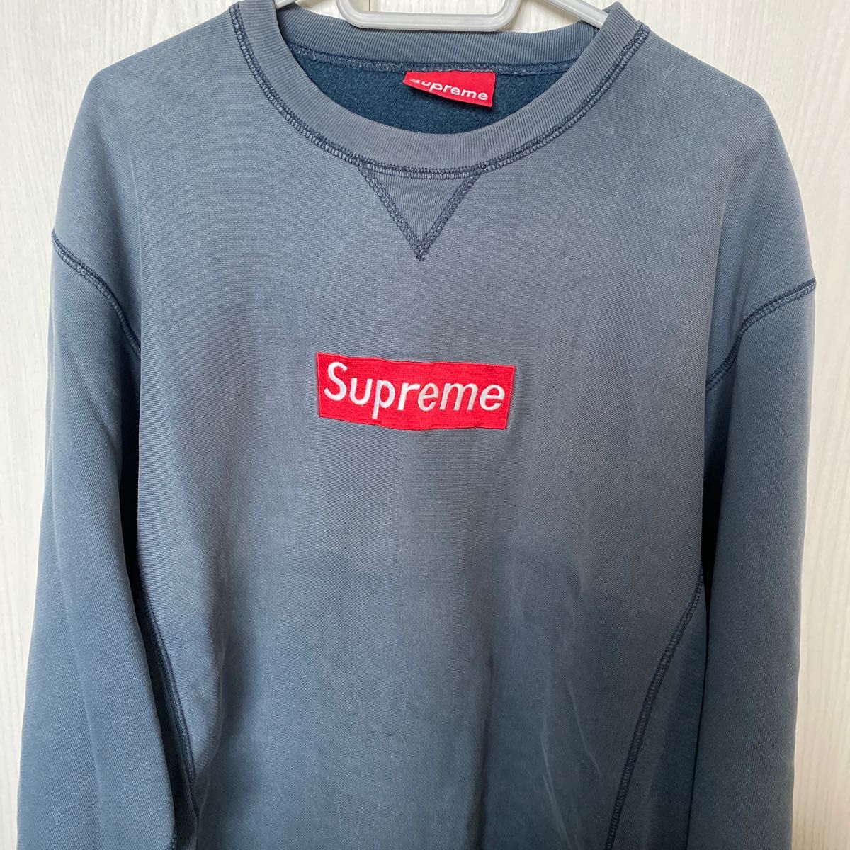 USA製 90s SUPREME Box Logo Crew-Neck Sweatshirt 