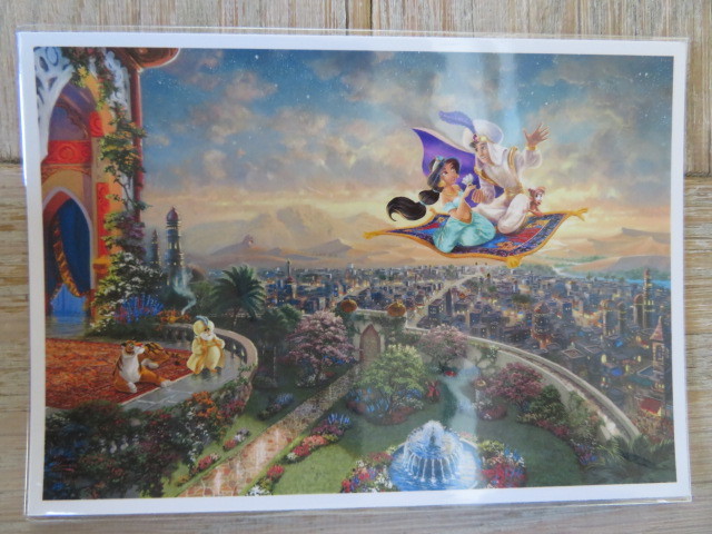  import Disney Disney Thomas gold ke-do Aladdin . magic. lamp [ Aladdin jasmine ] postcard 
